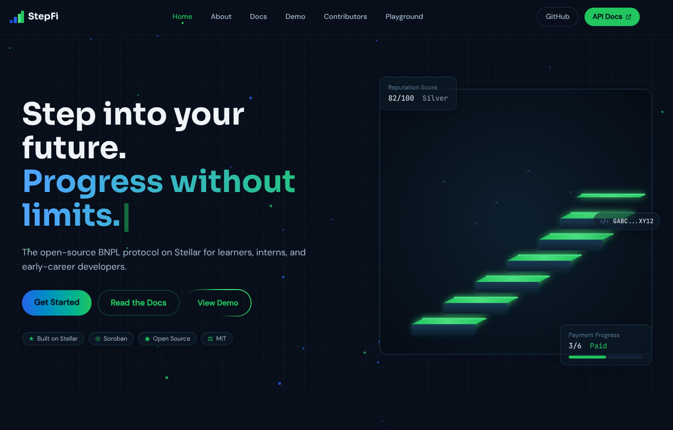 StepFi-app interface